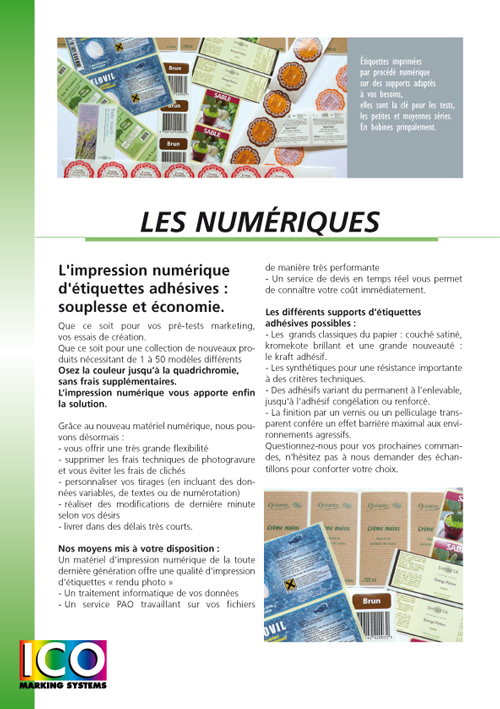 Icomarking numeriques