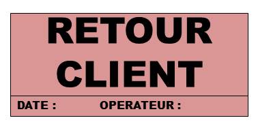 étiquette  retour client